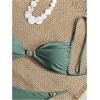 image:imageWomens 2 Piece Swimsuit Starfish Decor Padded Boho Bathing Suit Spaghetti Strap Bikini SetDark Green