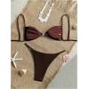 image:imageWomens 2 Piece Swimsuit Starfish Decor Padded Boho Bathing Suit Spaghetti Strap Bikini SetDeep Brown