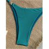 image:imageWomens 2 Piece Swimsuit Starfish Decor Padded Boho Bathing Suit Spaghetti Strap Bikini SetDeep Green