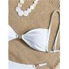 image:imageWomens 2 Piece Swimsuit Starfish Decor Padded Boho Bathing Suit Spaghetti Strap Bikini SetWhite