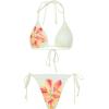 image:imageWomens 3 Piece Floral Swimsuit Halter Triangle String Bikini with Bodycon Beach Skirts Cover UpLight Pure Yellow