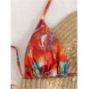 image:imageWomens 3 Piece Floral Swimsuit Halter Triangle String Bikini with Bodycon Beach Skirts Cover UpMulticolor