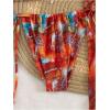 image:imageWomens 3 Piece Floral Swimsuit Halter Triangle String Bikini with Bodycon Beach Skirts Cover UpMulticolor