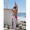 image:imageWomens 3 Piece Floral Swimsuit Halter Triangle String Bikini with Bodycon Beach Skirts Cover UpWhite and Red