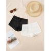 image:imageWomens Bathing Suit Cover Up Beach Shorts Hollow Out Crochet Coverups Beach Shorts 2 Pack SwimwearBlack and White