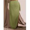 image:imageWomens Boho Buckle Bikini Cover Up Skirt High Slit Wrap Skirt Knot Side SarongGreen