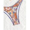 image:imageWomens Boho High Cut Bikini Sets Halter Triangle Padded Bathing Suit 2 Piece Retro SwimsuitOrange