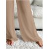 image:imageWomens Cover Up Beach Pants Tie Front Mesh Wide Leg Loose Bathing Suit Beach Cover Up PantsBrown Khaki