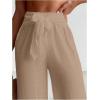 image:imageWomens Cover Up Beach Pants Tie Front Mesh Wide Leg Loose Bathing Suit Beach Cover Up PantsBrown Khaki