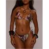 image:imageWomens Floral Print Bikini Bottoms High Waisted Tie Side Thongs Summer Swimwear Beach OutfitsMulticolor