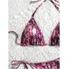image:imageWomens Leopard Triangle String Bikini 2 Piece Cheetah High Cut Thong Cheeky Bathing Suits BeachwearMulticolor Purple