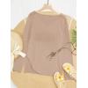 image:imageWomens Letter V Neck Beach Sweaters Long Sleeve Split Crochet Tops Knit Pullovers Cover UpKhaki