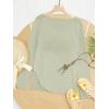 image:imageWomens Letter V Neck Beach Sweaters Long Sleeve Split Crochet Tops Knit Pullovers Cover UpMint Green