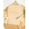 image:imageWomens Letter V Neck Beach Sweaters Long Sleeve Split Crochet Tops Knit Pullovers Cover UpOrange