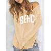 image:imageWomens Letter V Neck Beach Sweaters Long Sleeve Split Crochet Tops Knit Pullovers Cover UpOrange
