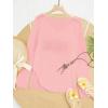 image:imageWomens Letter V Neck Beach Sweaters Long Sleeve Split Crochet Tops Knit Pullovers Cover UpPink