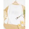 image:imageWomens Letter V Neck Beach Sweaters Long Sleeve Split Crochet Tops Knit Pullovers Cover UpWhite and Mint Green