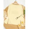 image:imageWomens Letter V Neck Beach Sweaters Long Sleeve Split Crochet Tops Knit Pullovers Cover UpYellow