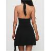 image:imageWomens Polka Dots V Neck Tank Dress Sleeveless Summer A Line Dresses Sexy Mini DressBlack