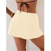image:imageWomens Starfish Split Thigh Beach Skirt Skinny Vacation Bathing Suit Cover Up Skirts with CharmBeige