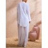 image:imageWomens Swimsuit Cover Up Drawstring Waist Wide Leg Loose Pants Beach Vacation ClothesWhite