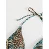 image:imageWomens Triangle Bikini Top Floral Boho Padded String Halter Bathing Suit Swim Tops BeachwearMulticolor Cheetah