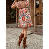 image:imageWomens Tropical Floral Ruffle A Line Short Dress Sleeveless Square Neck Vacation Summer DressesMulticolor