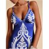 image:imageWomens Tropical Graphic V Neck Midi Dresses Sleeveless Split Beach Vacation Cami DressBlue