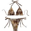 image:imageWomens Leopard Triangle String Bikini 2 Piece Cheetah High Cut Thong Cheeky Bathing Suits BeachwearMulticolor