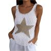 image:imageWomens Star Crochet Tank Tops Knit Sweater Vest Sleeveless Hollow Out Cover Up Summer Boho TopsWhite