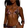 image:imageWomens Triangle Bikini Top Floral Boho Padded String Halter Bathing Suit Swim Tops BeachwearMulticolor