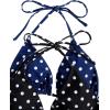 image:image2 Pack Leopard Print Bikini Sets Halter Triangle Top Brazilian Bottom Animal Print Swimwear BundleBlue and Black