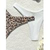 image:image2 Pack Leopard Print Bikini Sets Halter Triangle Top Brazilian Bottom Animal Print Swimwear BundleCheetah and White