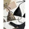 image:image2 Pack Leopard Print Bikini Sets Halter Triangle Top Brazilian Bottom Animal Print Swimwear BundleMulticolor