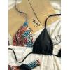 image:image2 Pack Leopard Print Bikini Sets Halter Triangle Top Brazilian Bottom Animal Print Swimwear BundleSnake and Black