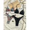 image:image2 Pack Leopard Print Bikini Sets Halter Triangle Top Brazilian Bottom Animal Print Swimwear BundleSnake and Black
