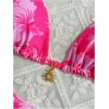 image:imageWomens 2 Piece Bikini Sets Floral Halter Bras and Tie Side Thongs Summer Beach OutfitsHot Pink