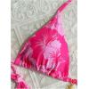 image:imageWomens 2 Piece Bikini Sets Floral Halter Bras and Tie Side Thongs Summer Beach OutfitsHot Pink