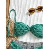 image:imageWomens 2 Piece Bikini Sets Geometrical Floral Print Twist Front Bras and High Waisted Thongs SwimwearMulticolor