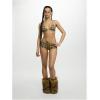 image:imageWomens 2 Piece Gingham Checkered Bikini Set with Shorts Plaid Halter Boyshorts SwimsuitsBrown