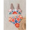image:imageWomens 2 Piece High Waisted Bikini Sets Graphic Wireless Bathing Suit Padded Beach SwimsuitsMulticolor