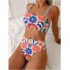 image:imageWomens 2 Piece High Waisted Bikini Sets Graphic Wireless Bathing Suit Padded Beach SwimsuitsMulticolor