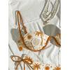 image:imageWomens 2 Piece Tropical Underwire Bathing Suit Spaghetti Strap Push Up Swimsuit Boho Bikini SetsBeige