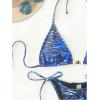 image:imageWomens 2 Pieces Zebra Striped Bikini Set Halter Triangle Swimsuit Y2K Tie Side Bathing SuitBlue