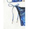 image:imageWomens 2 Pieces Zebra Striped Bikini Set Halter Triangle Swimsuit Y2K Tie Side Bathing SuitBlue
