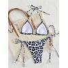 image:imageWomens 2 Pieces Zebra Striped Bikini Set Halter Triangle Swimsuit Y2K Tie Side Bathing SuitGrey Cheetah