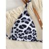 image:imageWomens 2 Pieces Zebra Striped Bikini Set Halter Triangle Swimsuit Y2K Tie Side Bathing SuitGrey Cheetah