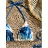 image:imageWomens 3 Piece Floral Cheeky Bikini Sets Halter String Swimsuit with Mesh Beach Cover Up SkirtDusty Blue
