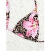 image:imageWomens 4 Piece Swimsuits Floral Cheetah Bikini Sets Bathing Suit with Mesh Cover Up Skirt amp BandanaMulticolor