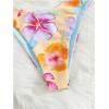 image:imageWomens High Waisted Bikini Sets Floral Halter Triangle Two Piece Swimsuits Cheeky Bathing SuitMulticolor